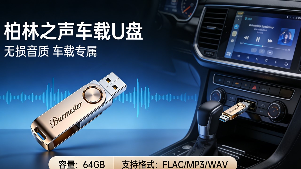 “柏林之声”车载U盘，无损高音质Mp3格式