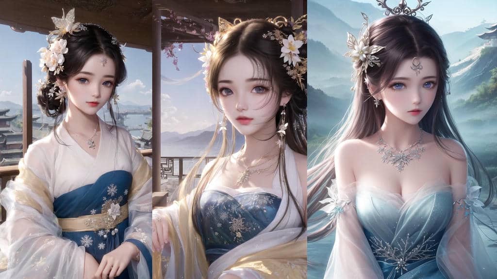 AI汉服美女图片